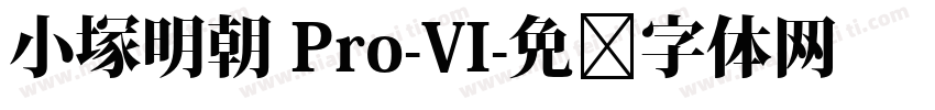 小塚明朝 Pro-VI字体转换